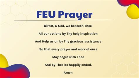 feu nrmf prayer|FEU Prayer .